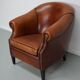 Vintage Dutch Cognac Colored Leather Club Chair