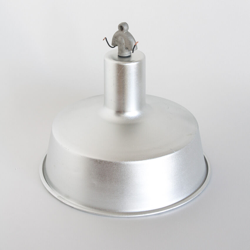 Vintage ceiling lamp industrial style aluminum. Spain 1970.