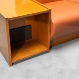 5 seater modular sofa eco-leather 70s vintage modern