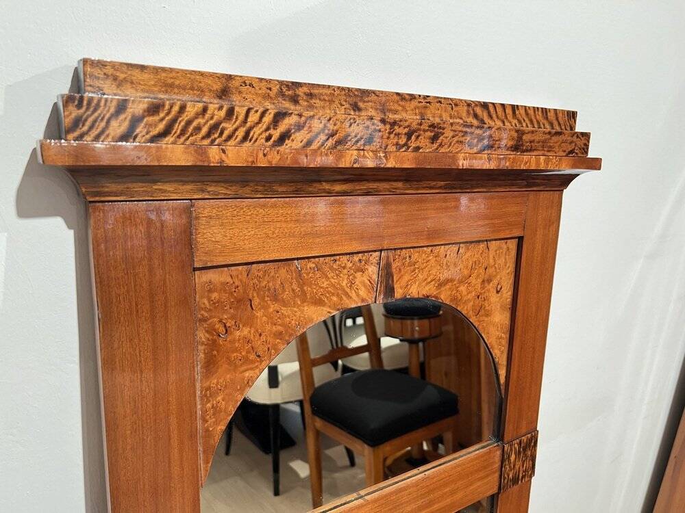 Biedermeier Mirror in Mahogany, Birch & Thuja Roots Wood, Austria, 1820s