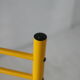 Adjustable seat chair. Circa 1980. Italy. Yellow lacquered steel.