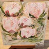 Signed flower painting with certificate of authenticity
