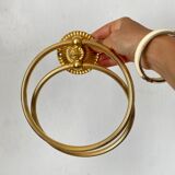 Towel rack golden rings