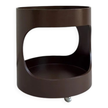 Vintage Space Age Dark Brown Luna Trolley Opal Furniture