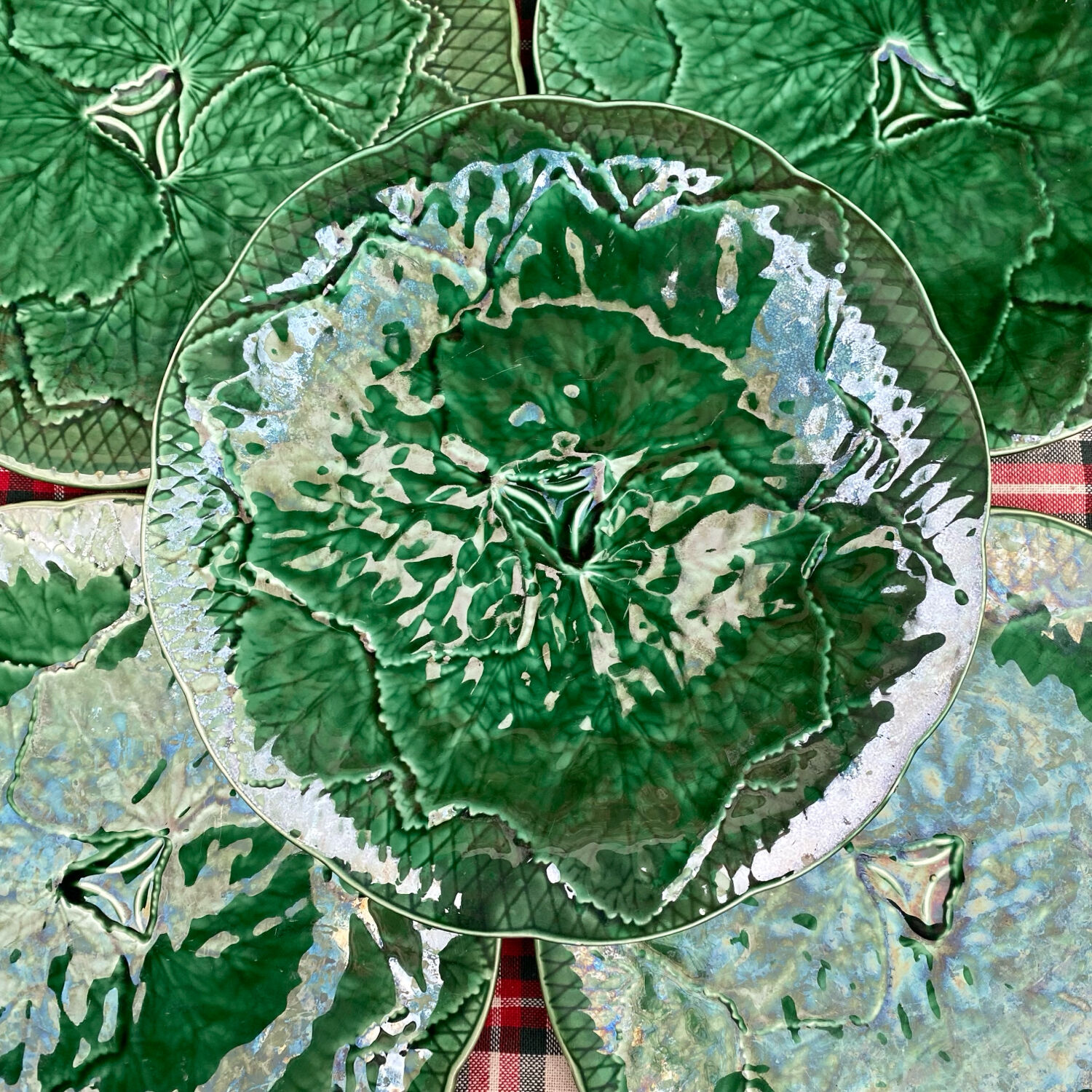 Assiettes à dessert Barbotine Gien