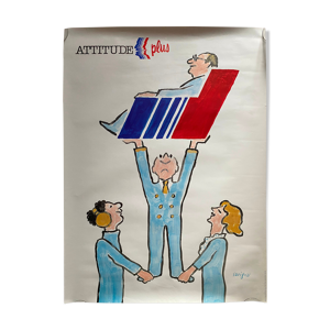 Affiche originale Air France Attitude