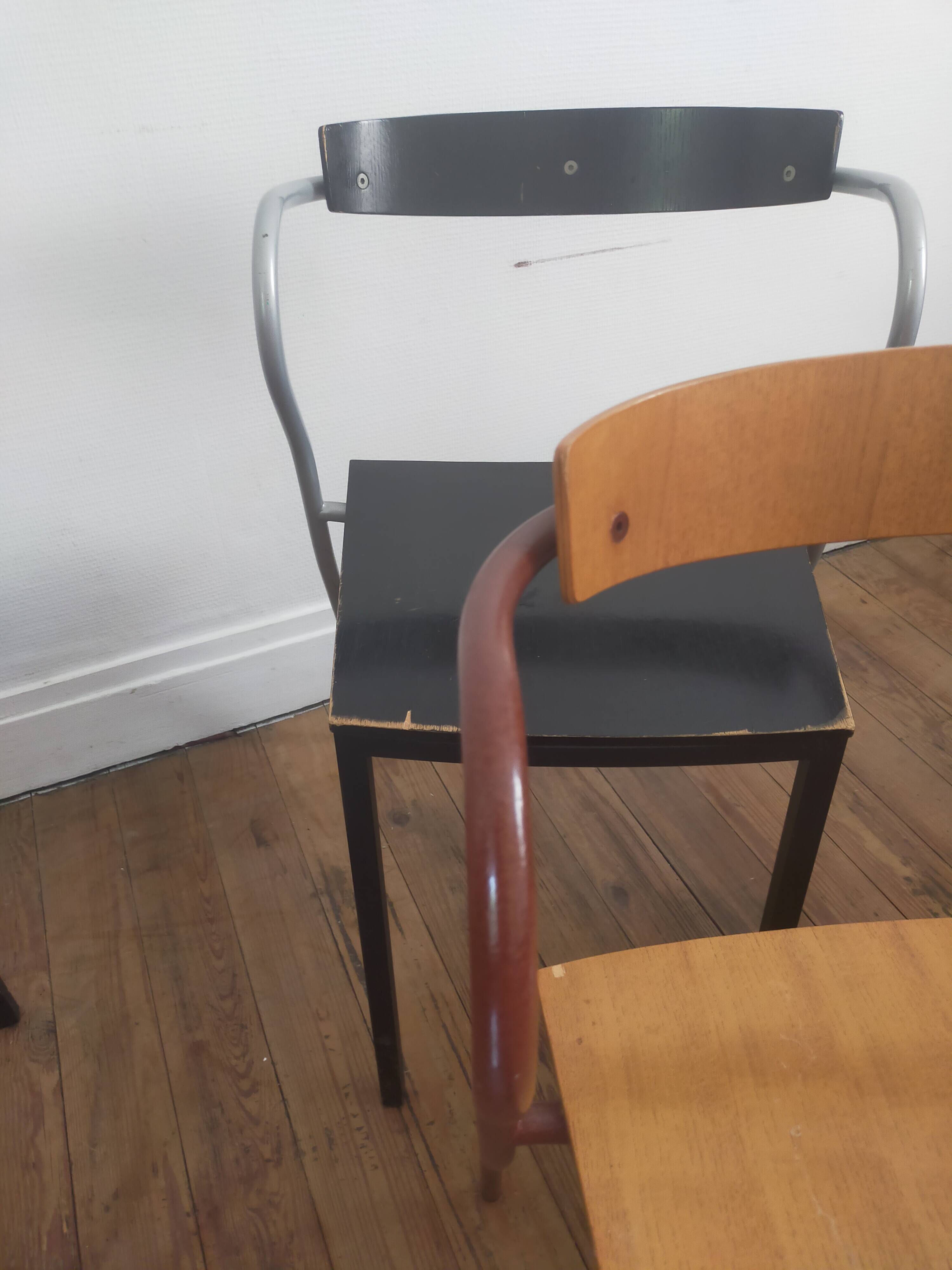 4 chairs by Pascal Mourgue