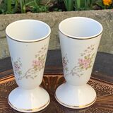 5 mazagrans porcelain vintage rosehip pattern