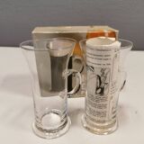 Original Irish coffee glasses from Arabia Finland, estimated 1980s, designed by Heikki Orvola