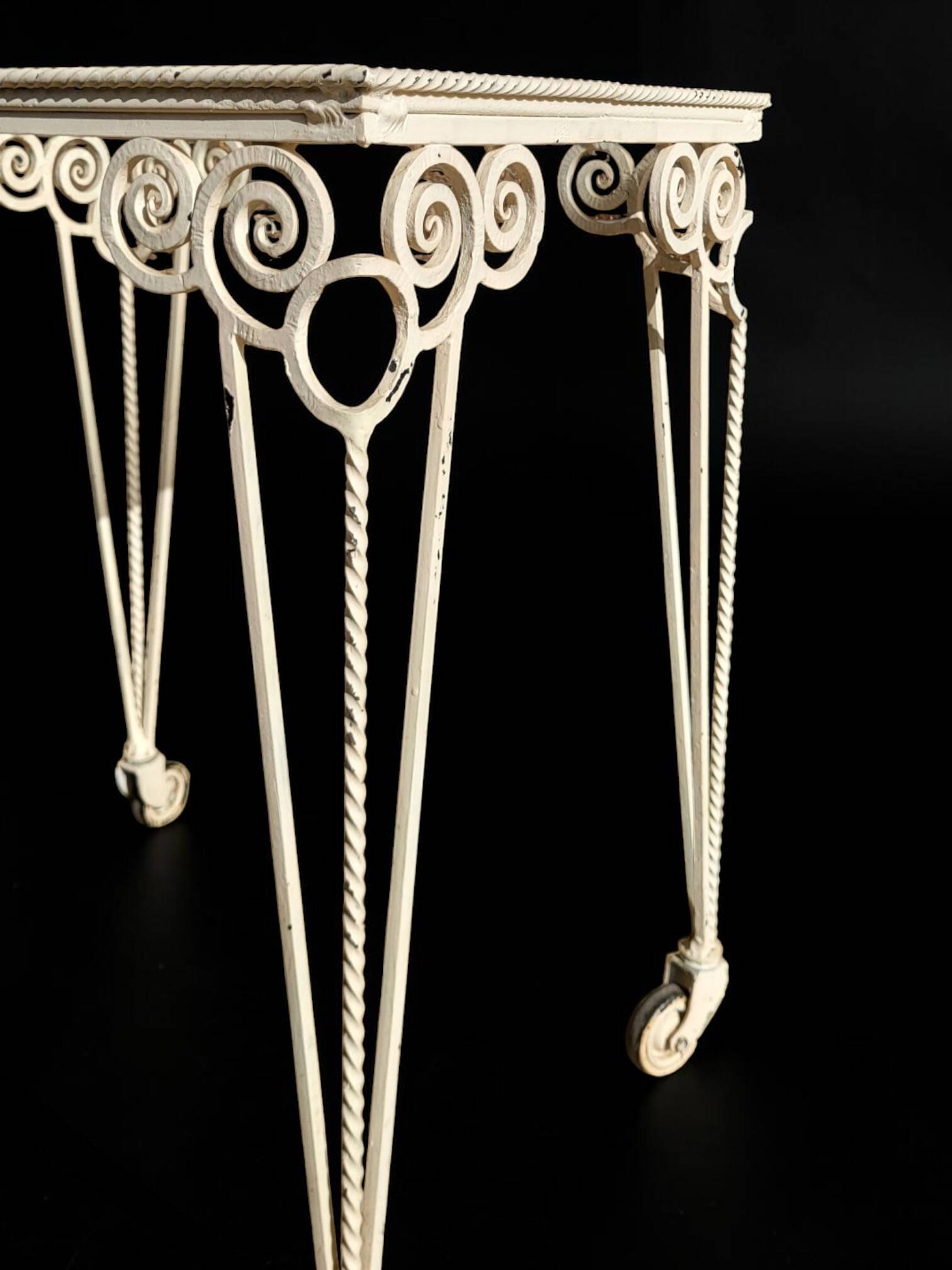 Wrought iron dessert table / Art Deco