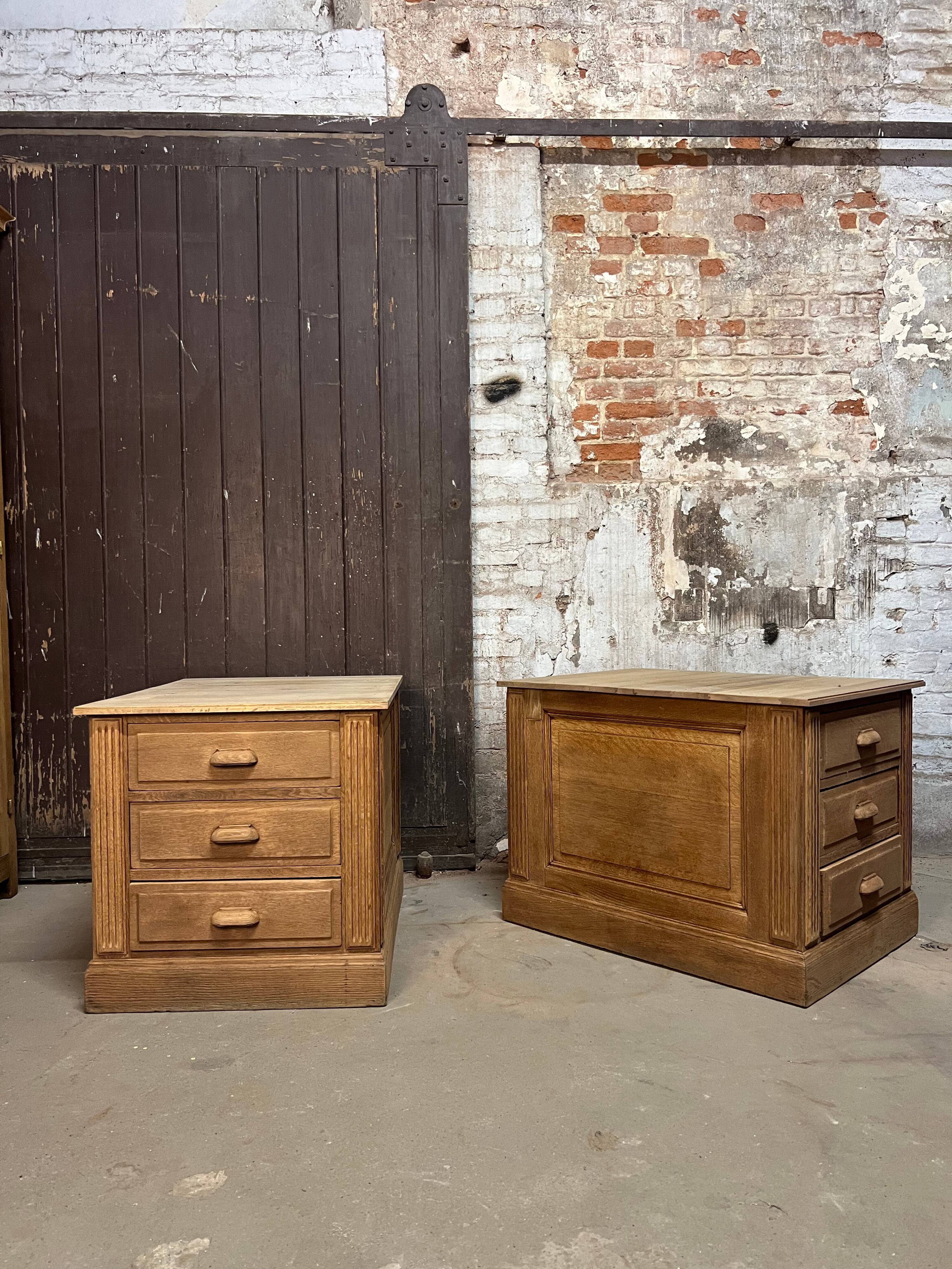 Raw oak drawer furniture