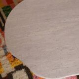 Table basse en travertin forme organique