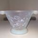 Opalescent glass footed bowl with mistletoe decor Etling France Art Deco 19