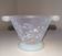 Opalescent glass footed bowl with mistletoe decor Etling France Art Deco 19