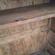 Antique wardrobe, vintage wooden dressing cabinet.