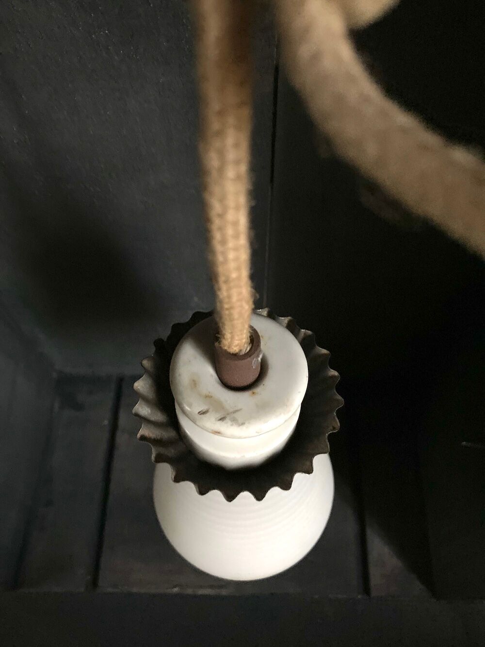 Walk cone white and metal