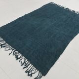 5x8 Blue & Green Vintage Kilim Rug, 157x230Cm