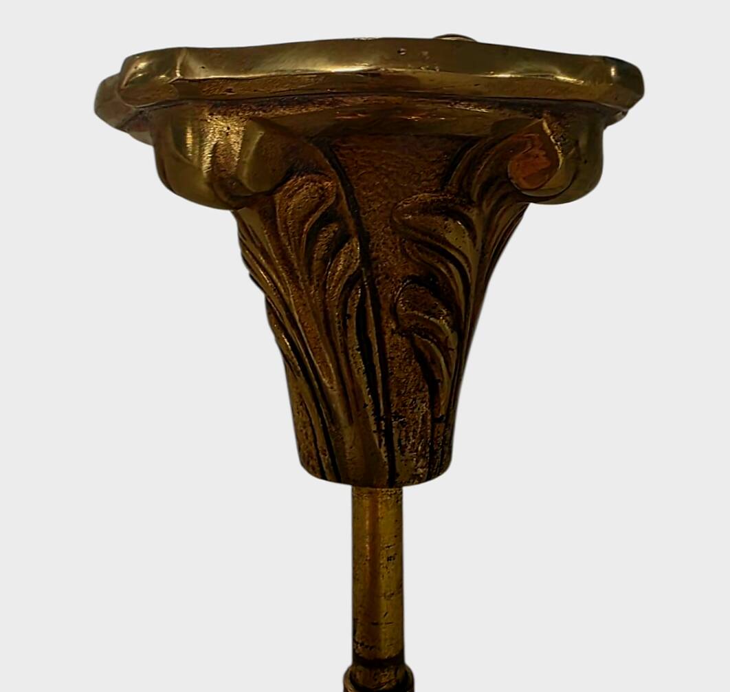 6-arm solid bronze chandelier in Louis XV style - Vintage