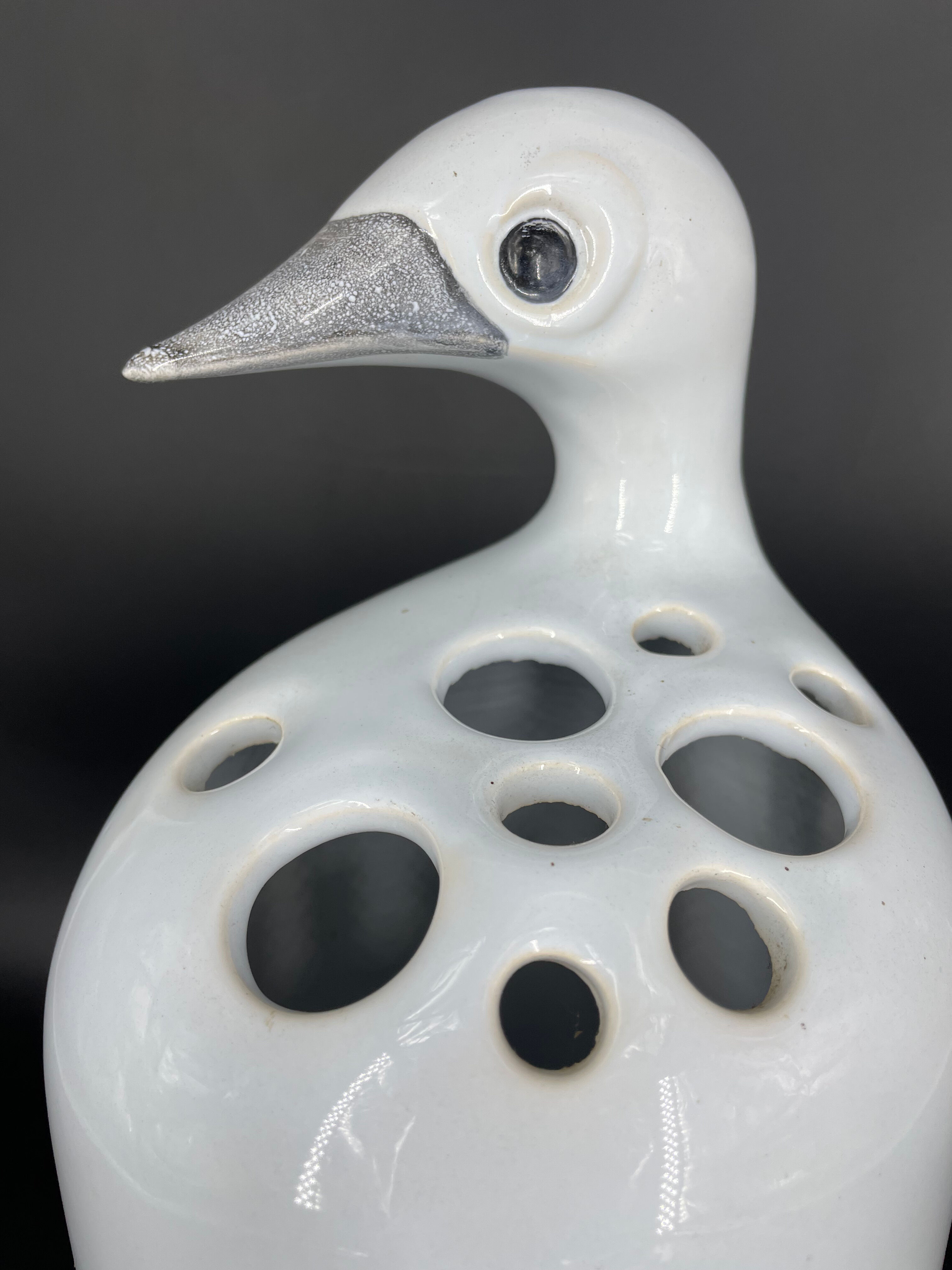 Duck vase by Jacques Molin Faïencerie de Charolles circa 1970