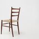 Set of Belgian Teak Dining Chairs with Braided Rope Seat, 1960s