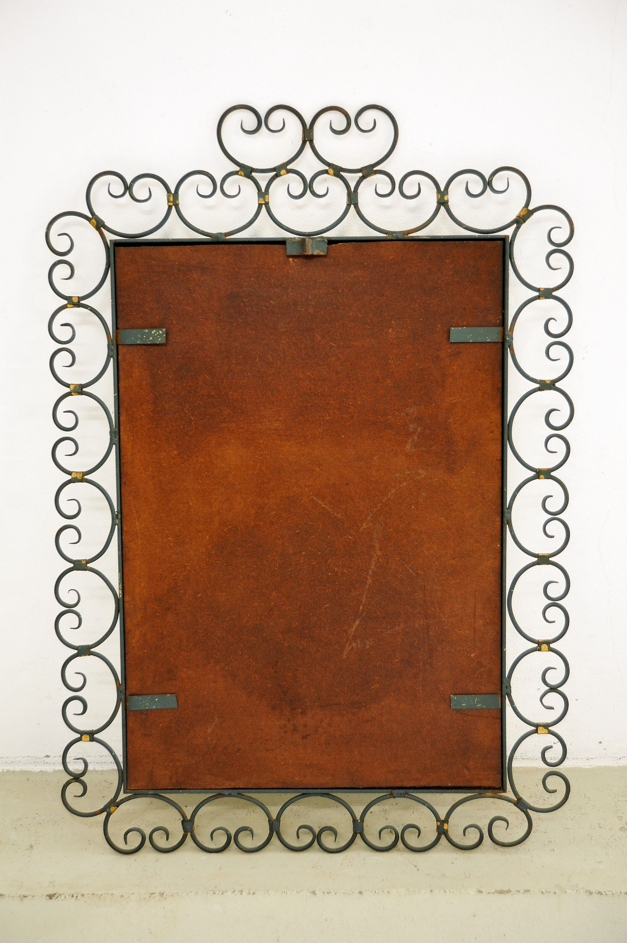 Wrought iron mirror, France circa 1950 46x67cm