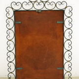 Wrought iron mirror, France circa 1950 46x67cm