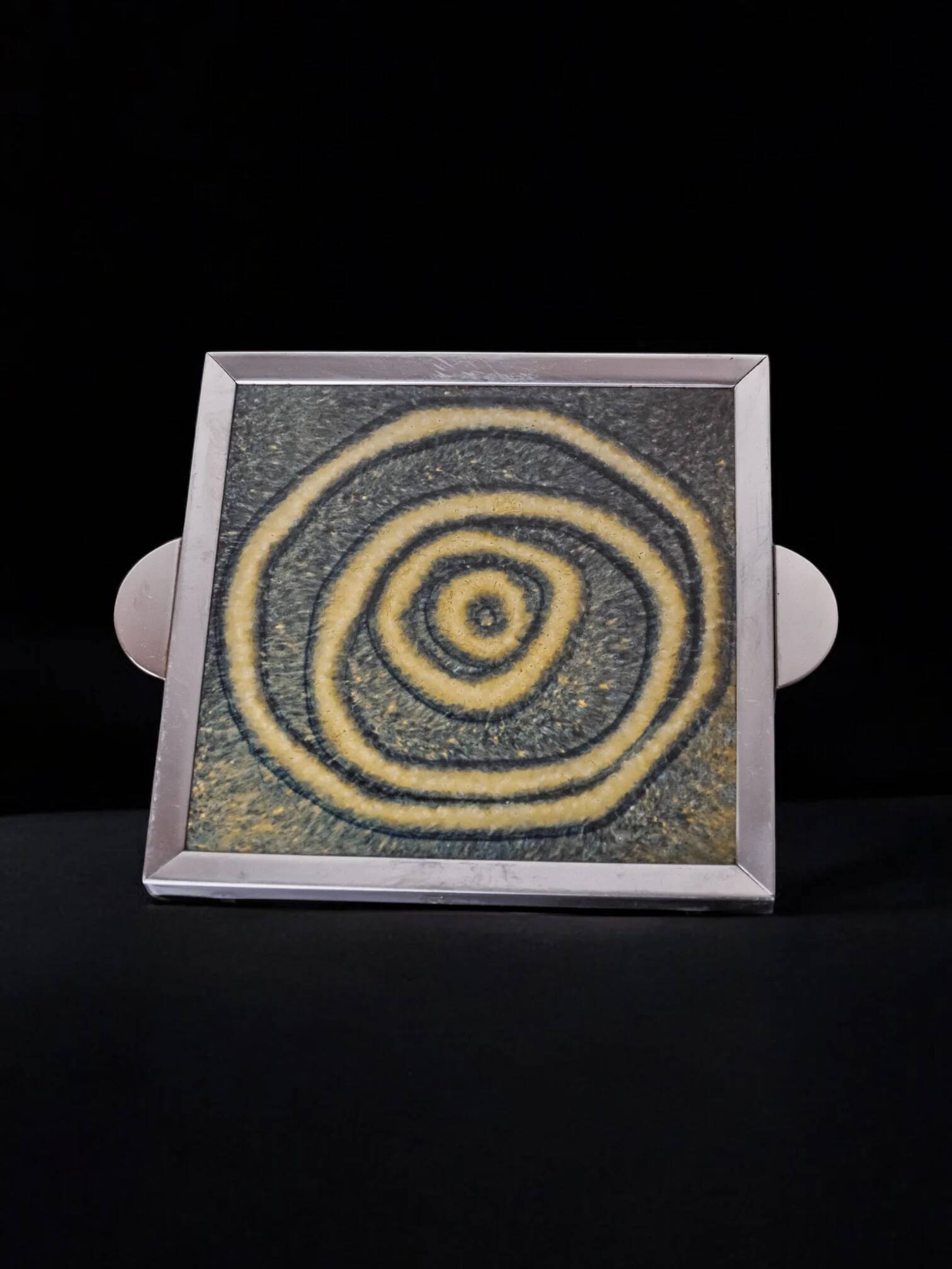 Space age spiral ceramic trivet, Spain, 1970s