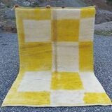 Tapis azilal jaune fait a main 250cmx 200cm