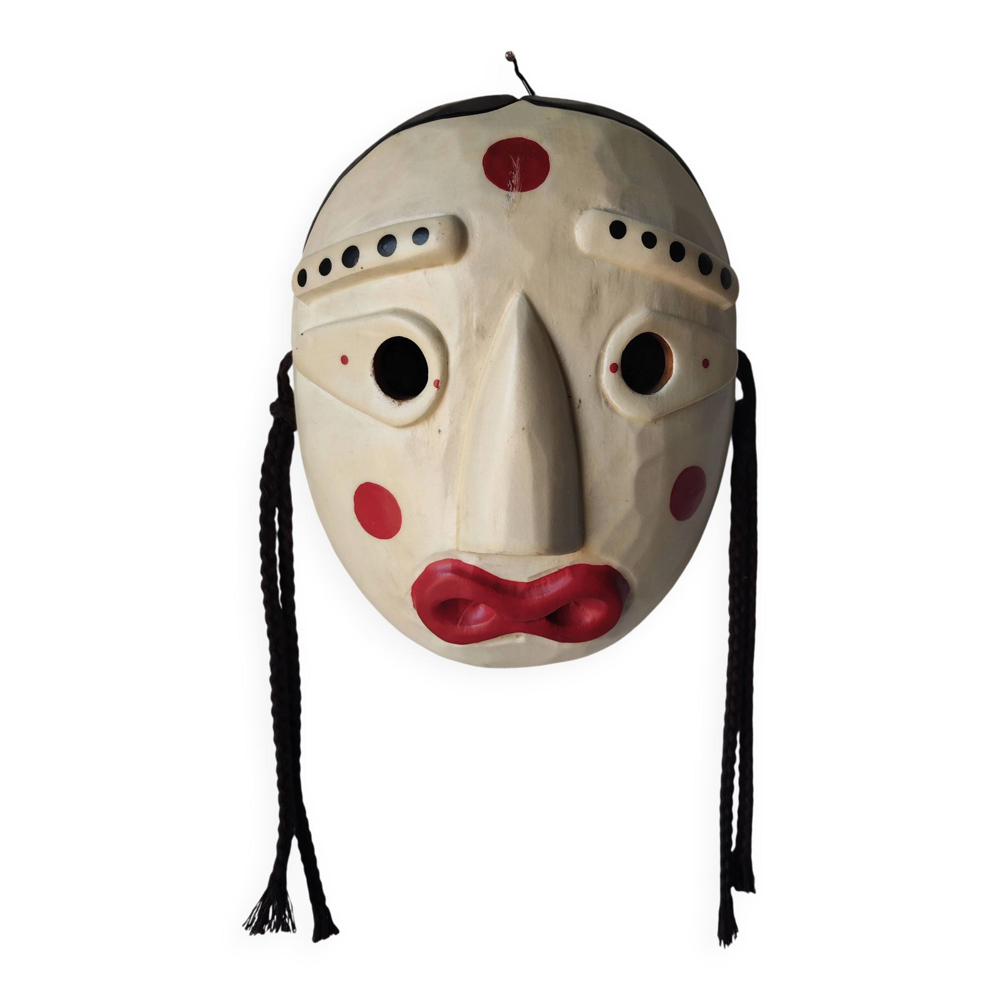Korean wooden mask – Travel souvenir – Artisan wall decoration