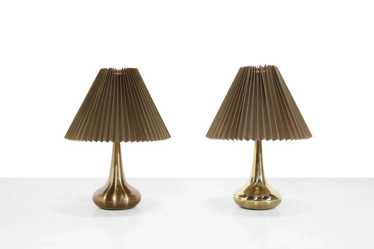 Ensemble de 2 lampes de table Orient en laiton Jo Hammerborg par Fog et Morup