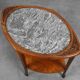Art Nouveau Side Table in Walnut and Marble, France ca. 1915