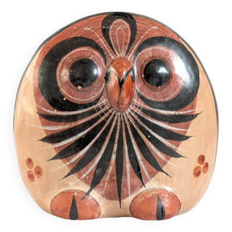 Large hibou Tonala | Céramique mexicaine des années 1970