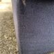 Driver / armchair and ottoman, in midnight blue velvet, 1970/1980