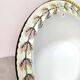Vintage decorated illuminated mirror 'Leaves'