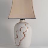 Art Deco White Seashell Motif Table lamp By Anna Lisa Thomson, Upsala Ekeby