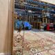 Art Nouveau bistro mirror in Venetian eglomisé glass