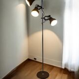 Vintage brown floor lamp with 3 spotlights