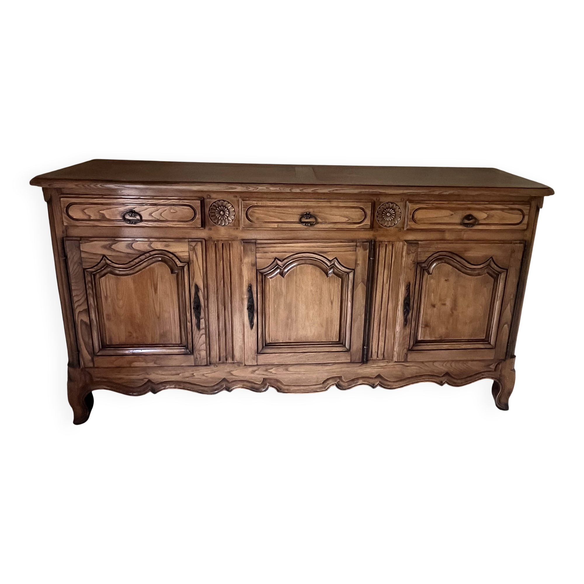 Oak sideboard with 3 doors stamped René Trotel