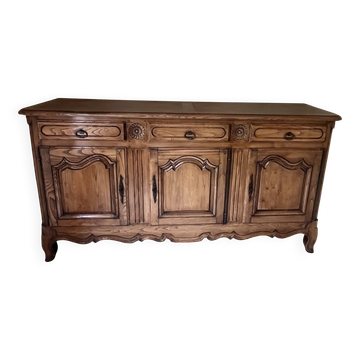 Oak sideboard with 3 doors stamped René Trotel