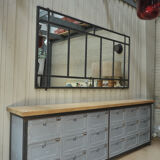 Industrial metal mirror 1930s - 112x221cm