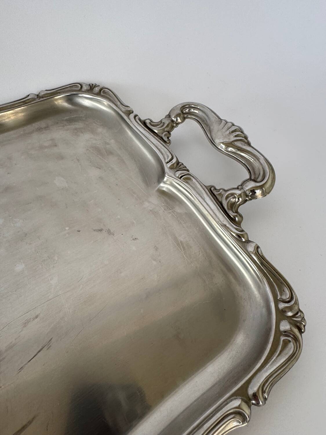 Vintage Stainless Steel Alfra Alessi Serving Tray with Handles
