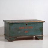 Antique turquoise green patinated chest (1935) #10