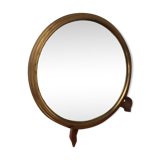 Mirrored tray rimmed with brass