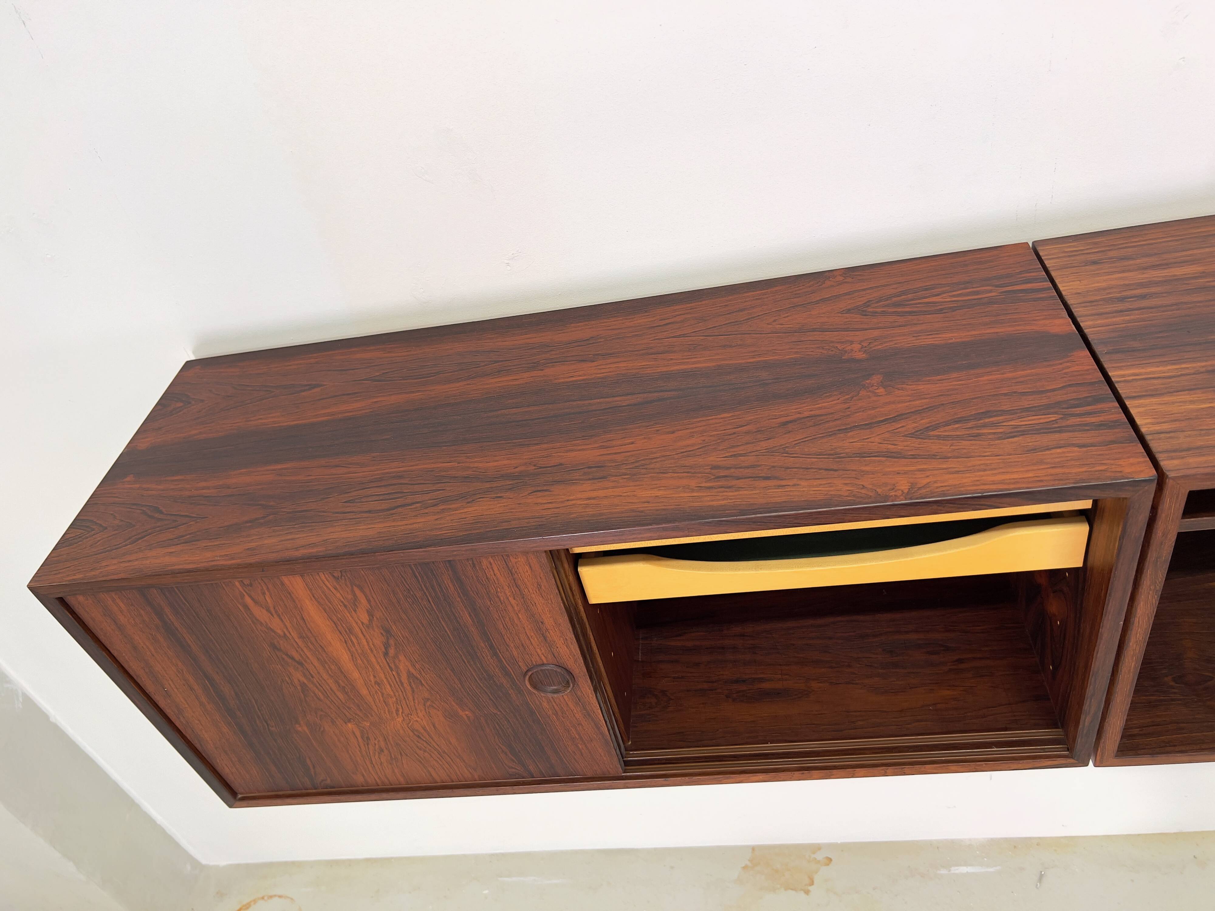 Danish Kai Kristiansen Rosewood Wall Units By Feldballes, 1960s.