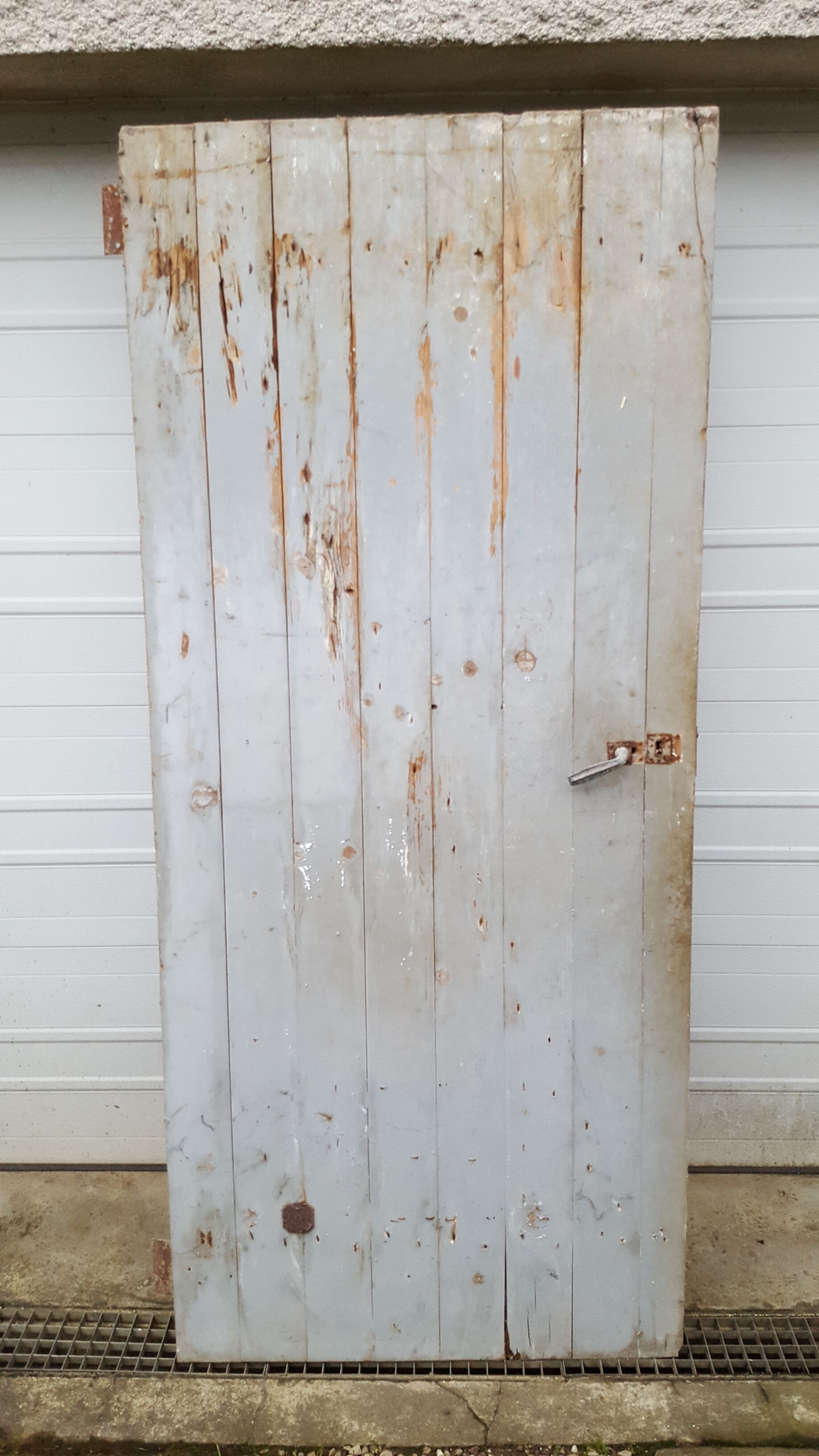 Old grey patina door