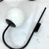 Mid-Century Italian set of three large sphere wall lamps from 60s