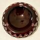 Cut Overlay crystal ashtray Bohemian crystal factory with three notches cigarettes - perfect condition