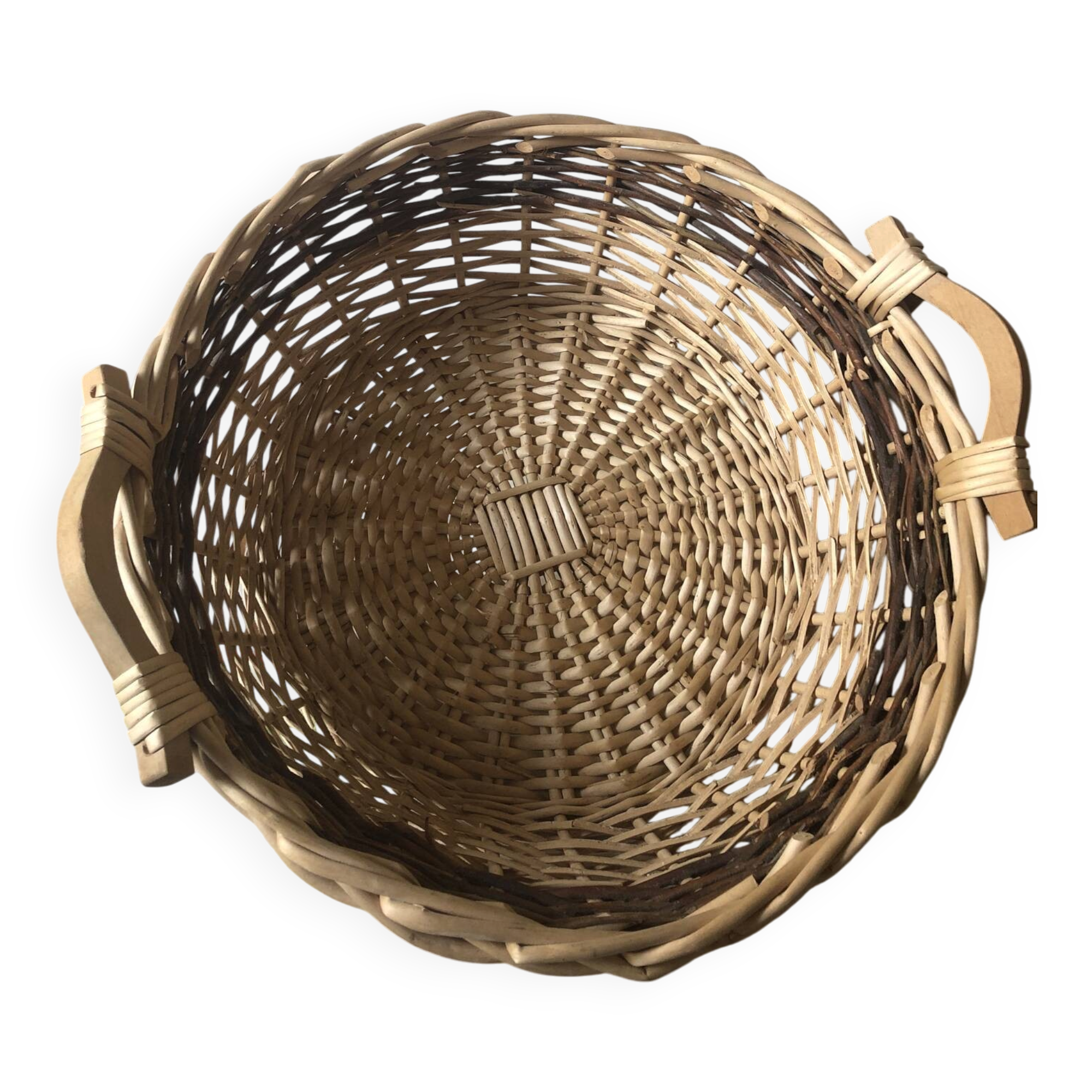 Corbeille en osier vintage