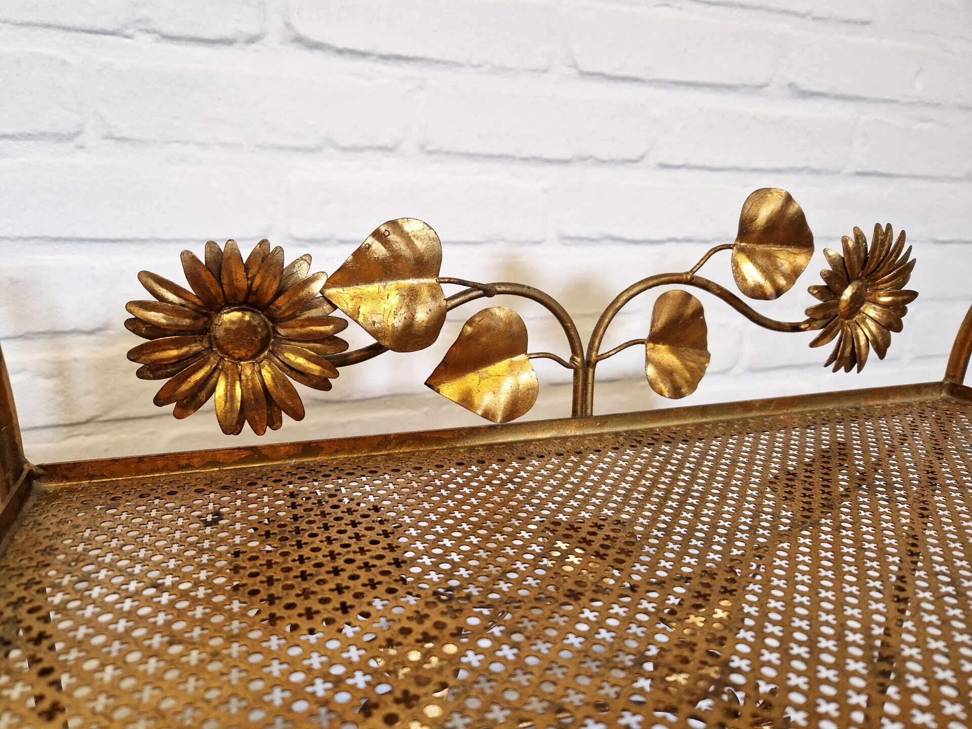 Gilded étagère, French, 1960s