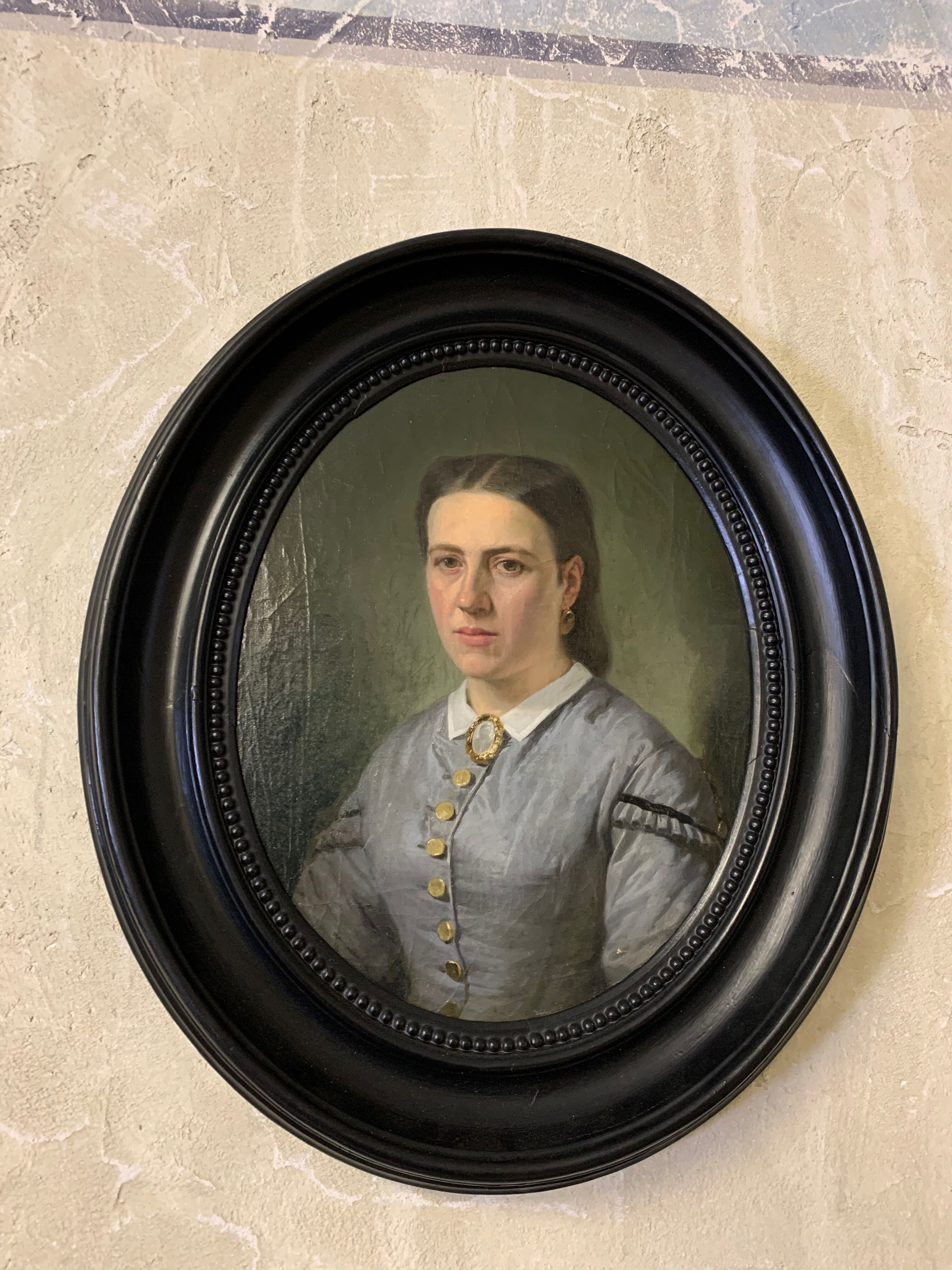 Pair of framed portraits